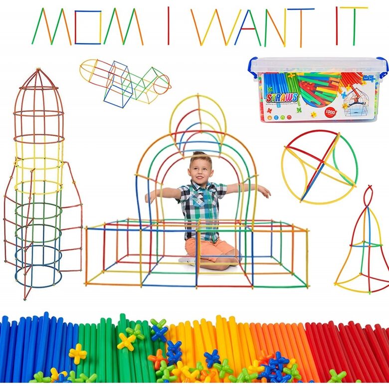 Konstruktorius ,,sujungiami šiaudeliai" 500 vnt.