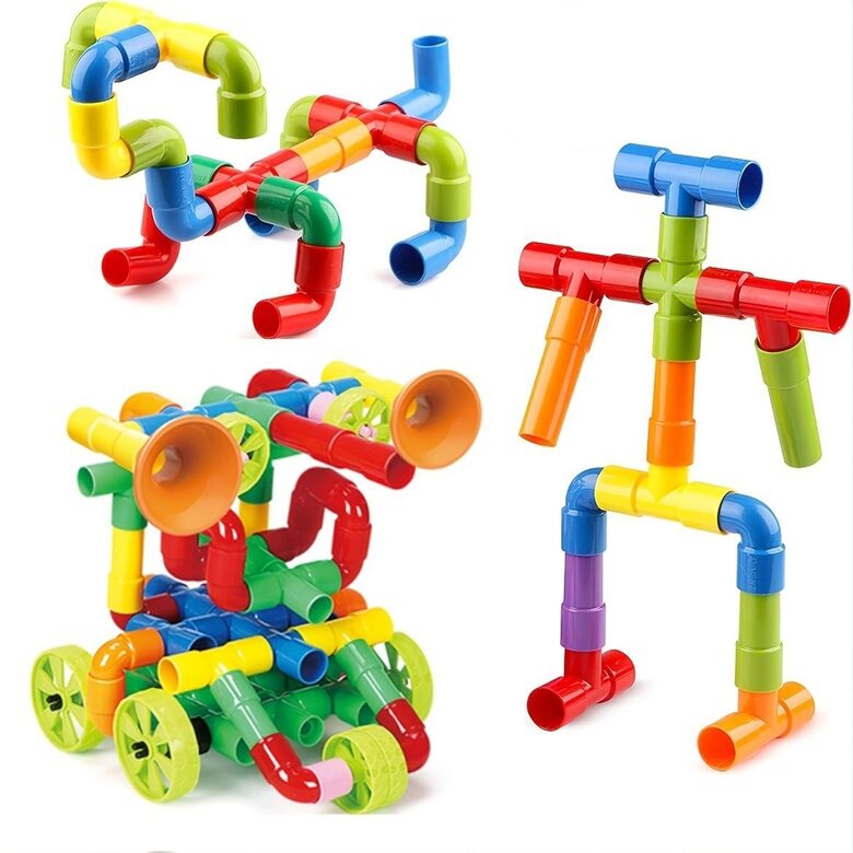 Konstruktorius "Spalvoti vamzdeliai" 76 vnt