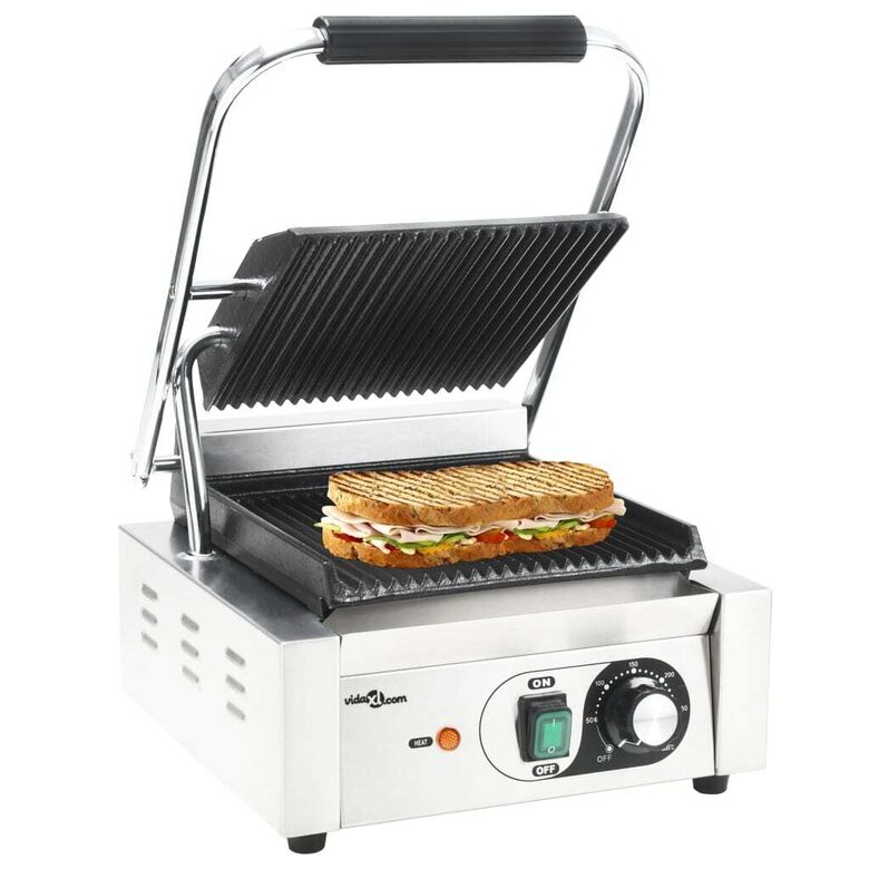 Panini grilis su grioveliais 1800 W 31x30,5x20 cm
