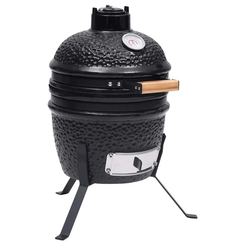 2-in-1 Kamado kepsninė - grilis 56 cm, keramika - juoda