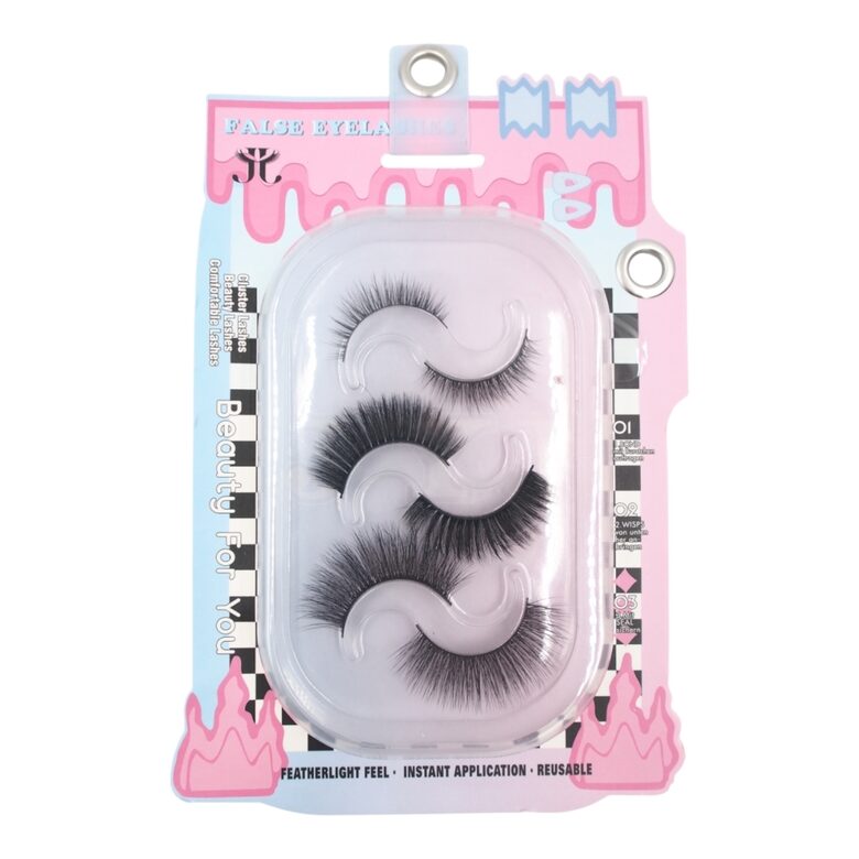 3 vnt. skirtingų stiliaus blakstienų rinkinys