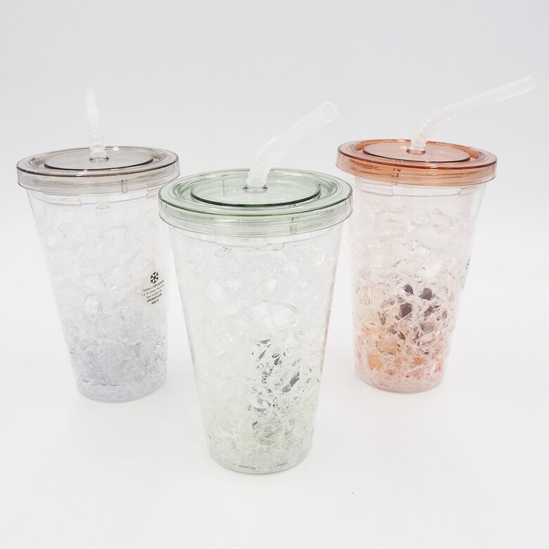 Šaldantis puodelis su šiaudeliu 400ml