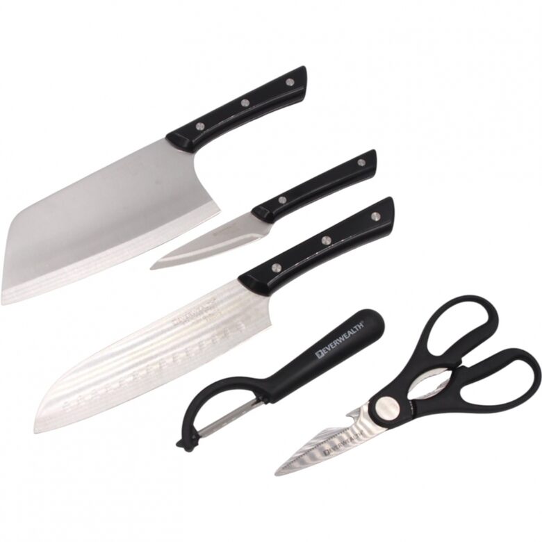 Virtuvinių peilių rinkinys ,,EVERWEALTH" 5 vnt.