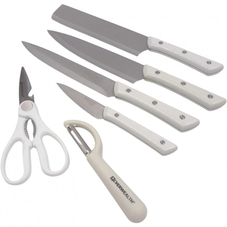 Virtuvinių peilių rinkinys ,,EVERWEALTH white"