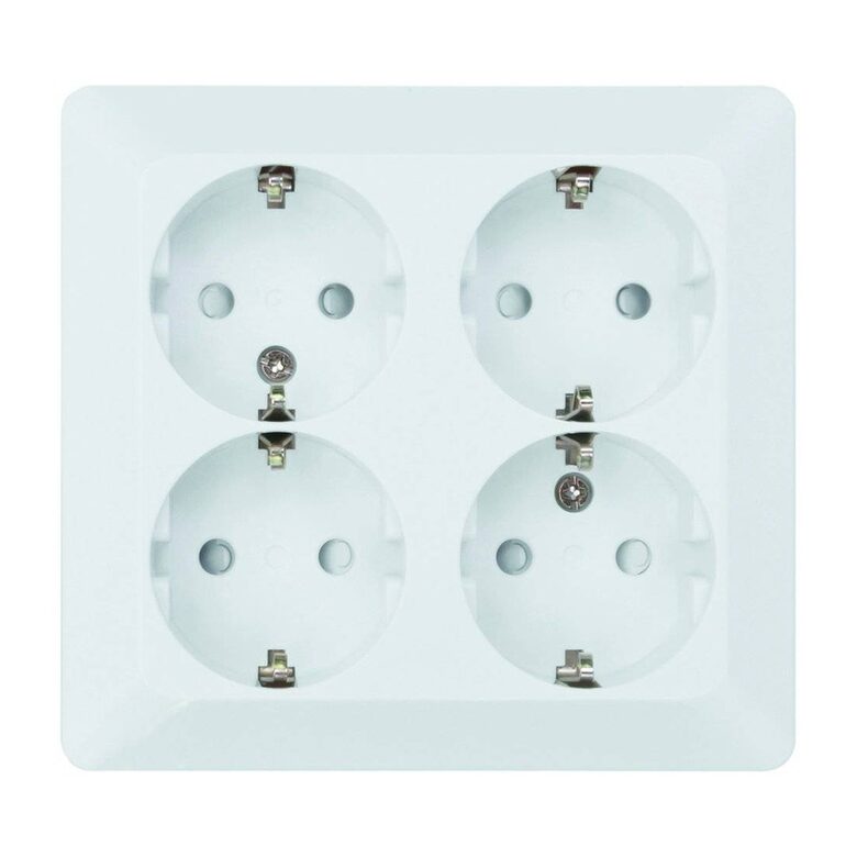 Rozetė 4-vietė 25A su įžeminimu