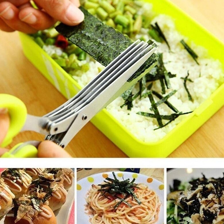 Daugiaašmenės salotų žirklės