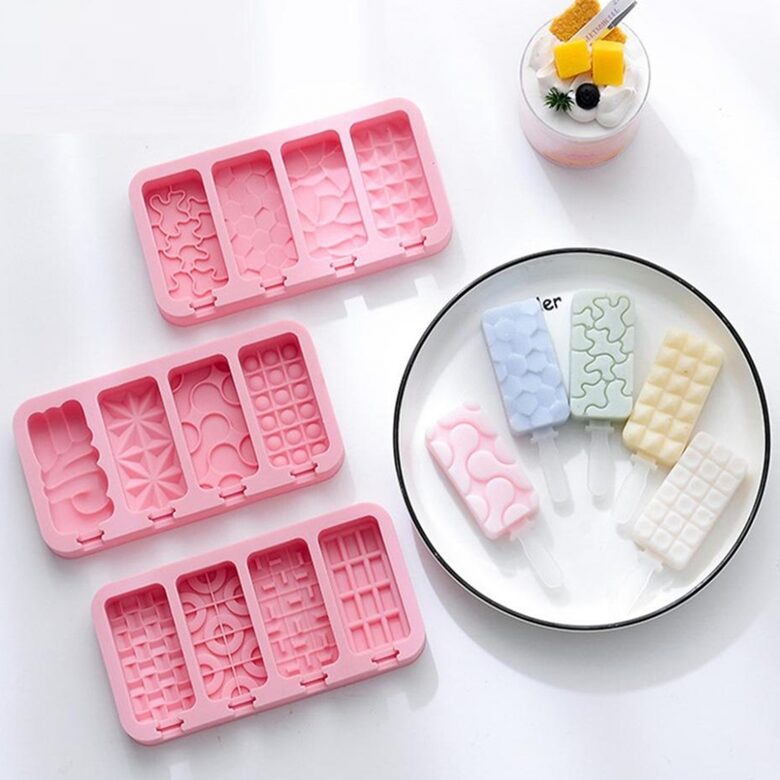 Silikoninė forma ledams su pagaliukais