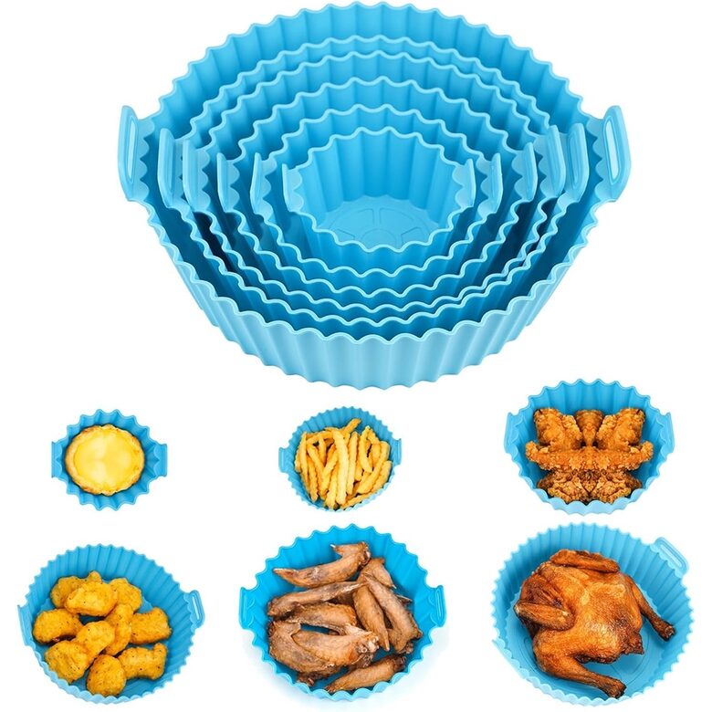 Silikoninės formos karšto oro gruzdintuvėms 6 vnt.