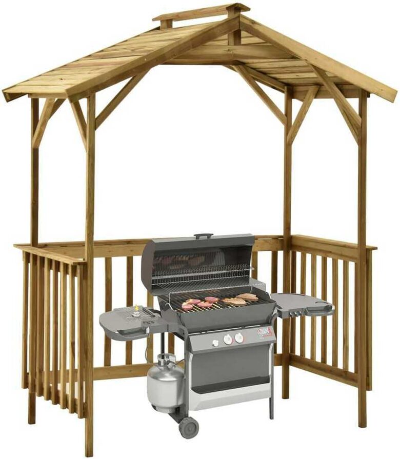 Stoginė kepsninei iš impregnuotos medienos 163,5x93x210cm