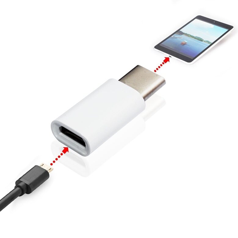 USB 3.1 Type C į Micro USB 2.0 5Pin perėjimas