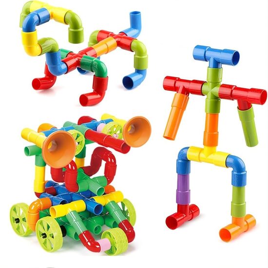 Konstruktorius "Spalvoti vamzdeliai" 76 vnt