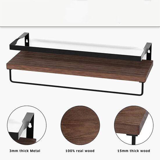 Dviejų dalių medinė lentynėlė