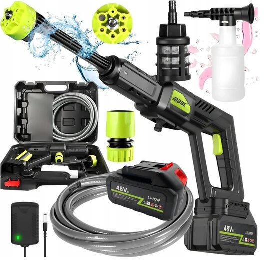 Akumuliatorinis aukšto slėgio plovimo įrenginys