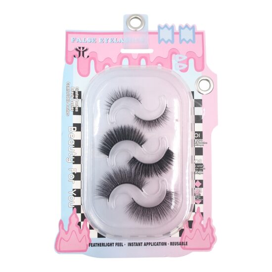 3 vnt. skirtingų stiliaus blakstienų rinkinys