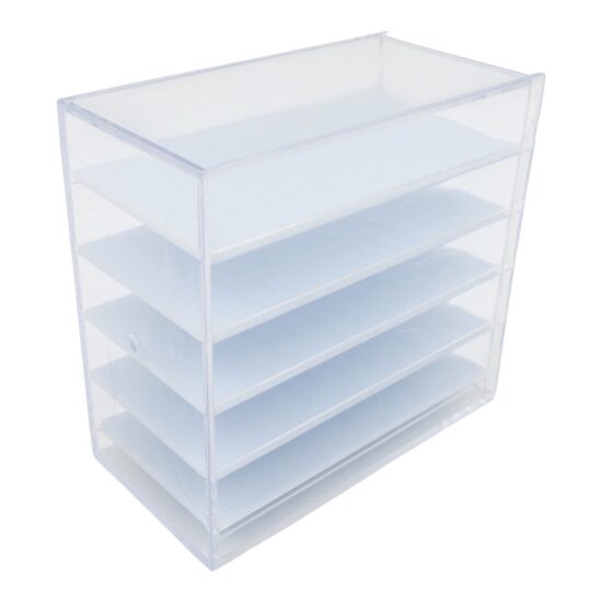 Skaidri dėžutė blakstienoms laikyti