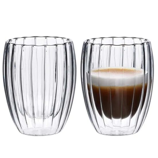 Dvigubo stiklo puodelis 350ML