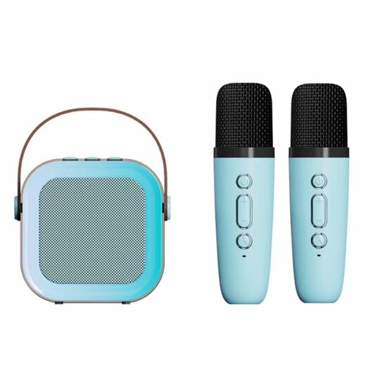 Karaoke kolonėlė su mikrofonais (Bluetooth LED apšvietimas)