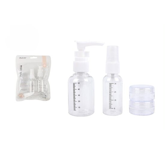 Kelioninis kosmetikos indelių rinkinys 4 vnt.