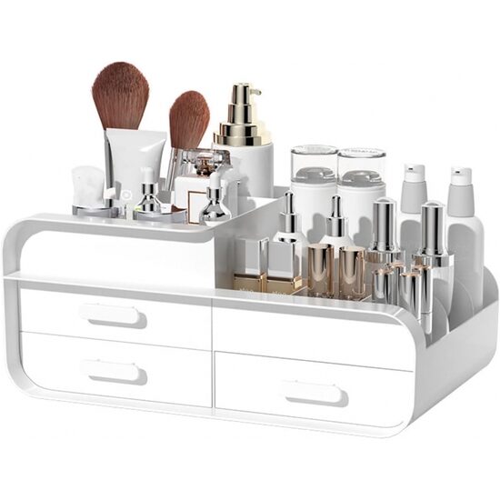 Kosmetikos ir papuošalų dėžutė su 3 stalčiais