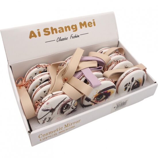 Kosmetinis veidrodėlis su dirželiu