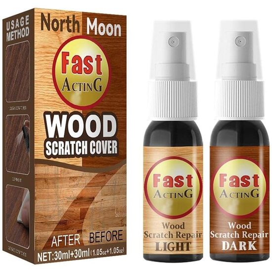 Medinių grindų įbrėžimų šalinimo purškiklis 2vnt. (šviesus ir tamsus tonas)