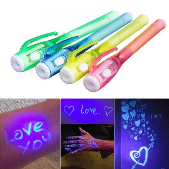 Nematomo rašalo tušinukas su LED