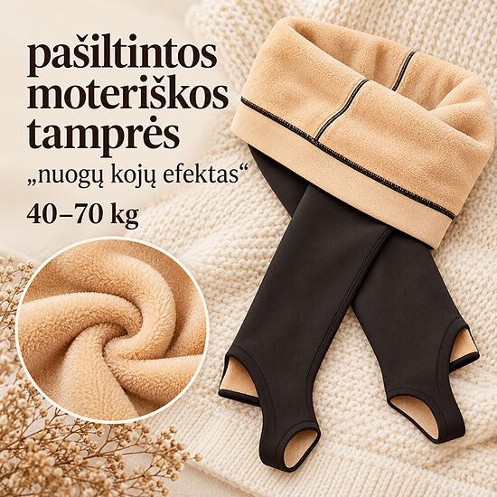 Pašiltintos moteriškos pėdkelnės „Nuogų kojų efektas“