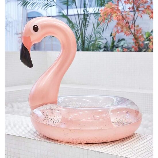 Plaukimo ratas su blizgučiais "Flamingas"