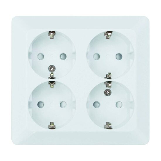 Rozetė 4-vietė 25A su įžeminimu