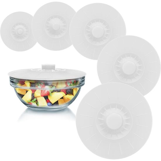 Silikoniniai maisto dangteliai 5 vnt.