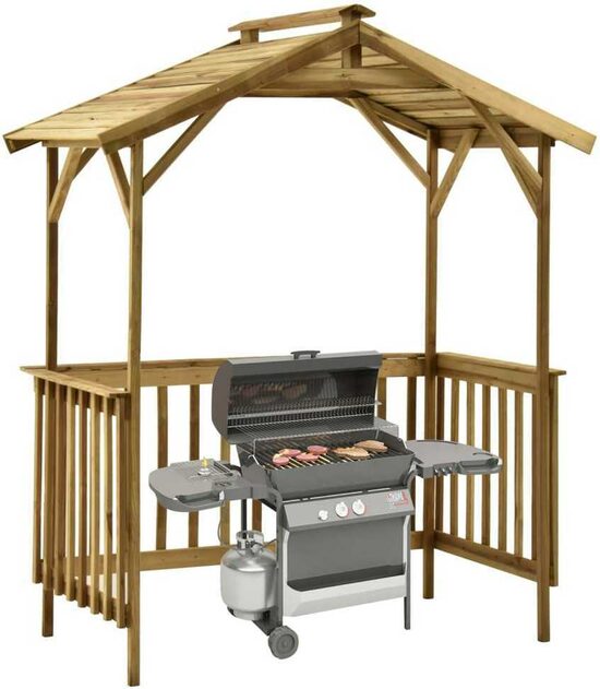 Stoginė kepsninei iš impregnuotos medienos 163,5x93x210cm