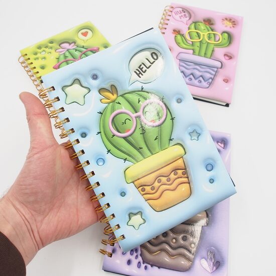 Užrašų knygutė su ,,kaktusu"